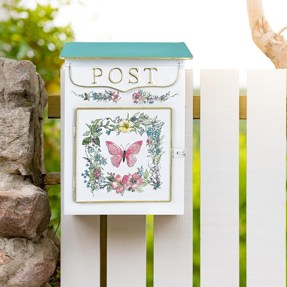 Briefkasten Vintage Shabby Briefkasten Anthrazit Retro Postkasten Landhausstil Metall Wandbriefkaste
