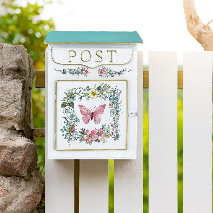 Briefkasten Vintage Shabby Briefkasten Anthrazit Retro Postkasten Landhausstil Metall Wandbriefkaste