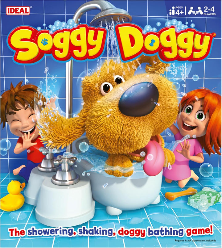 Ideal , Soggy Doggy: The Showering, Shaking, Doggy Bathing Game, Kids Games, for 2-4 Players, Ages 4