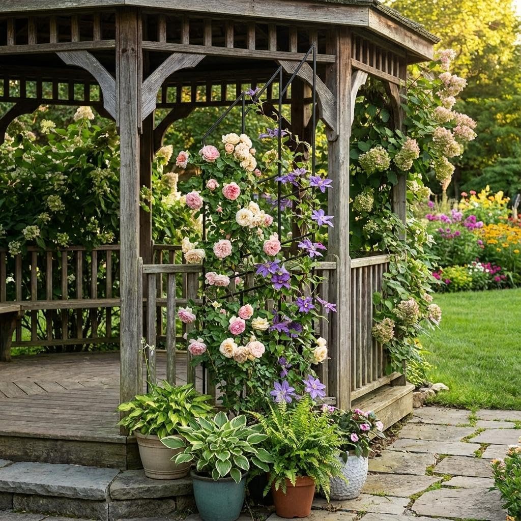 Kapaga - Rankgitter 200 cm - Rankhilfe Garten - Staudenhalter - Blumenhalter - Rankengewächs Pflanze