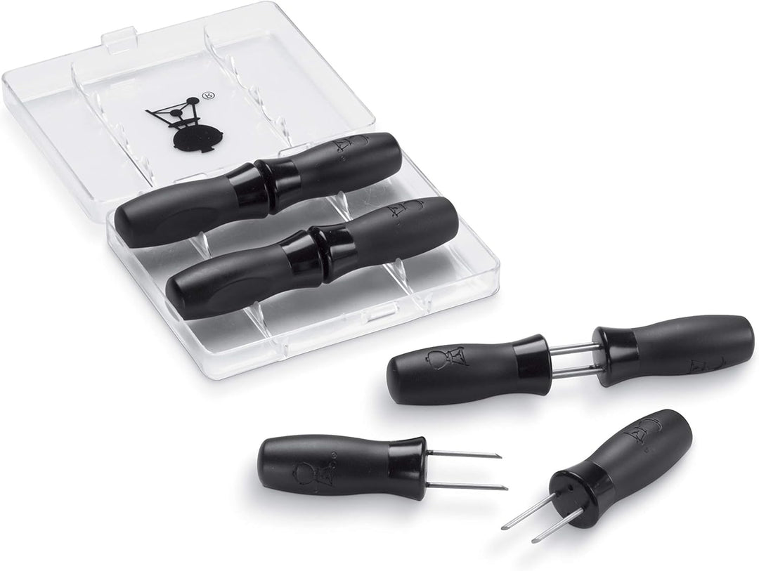 Weber Maiskolbenhalter-Set, 8 Stück, Picknick, Grillen, Gartenparty & Reinigungsschwamm, 2 Stück, Sc