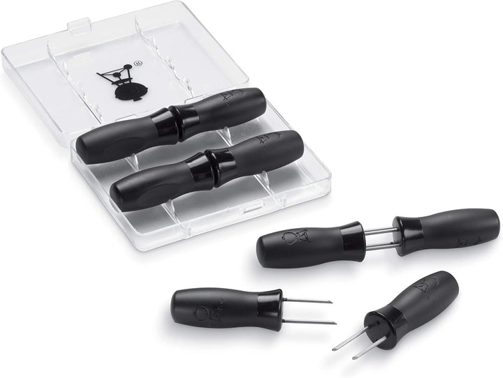 Weber Maiskolbenhalter-Set, 8 Stück, Picknick, Grillen, Gartenparty & Reinigungsschwamm, 2 Stück, Sc