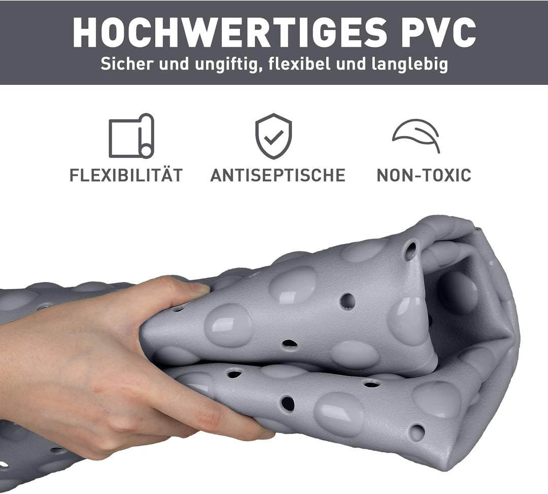 Duschmatte rutschfest Eckduschmatte 70 * 70cm, Duscheinlage Dreieckig mit Saugnäpfe für Eckdusche, D