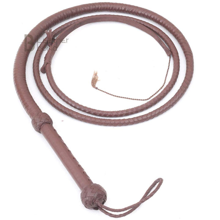 Echte Rindsleder Leder Bullwhip, 08 Fuss lang und 08 Stränge flechten Indiana Jones Stil Bullenpeits