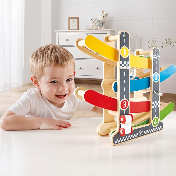 Hape E0438 - Flickflack-Rennbahn, Holzspielzeug