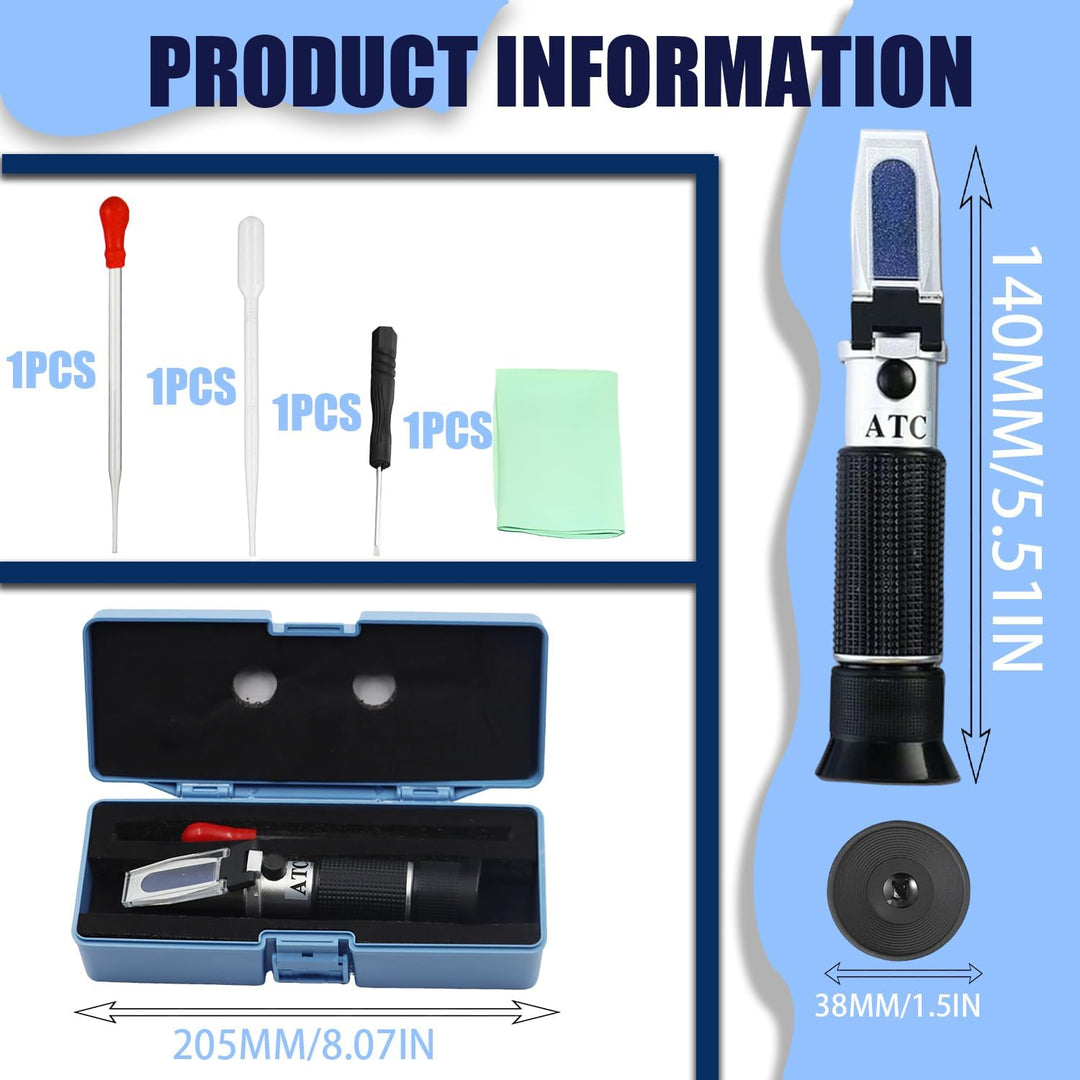 Frostschutz Refraktometer 4-in-Frostschutz Ethylenglykol Frostschutzprüfer Kühlmitteltester Refrakto