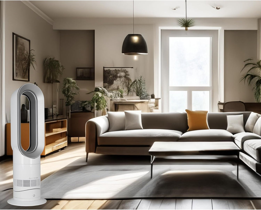 Dyson Hot+Cool Jet Focus AM09 - High Performance Cooling Fan and Fan Heater (White/Silver) AM09 Dyso