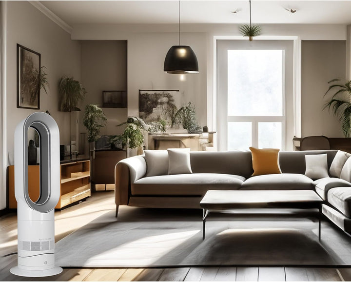 Dyson Hot+Cool Jet Focus AM09 - High Performance Cooling Fan and Fan Heater (White/Silver) AM09 Dyso