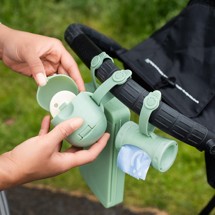Ubbi On-the-Go Dual Pacifier Holder, Keep's Baby's Binkies Clean and Accessible, Portable for Travel