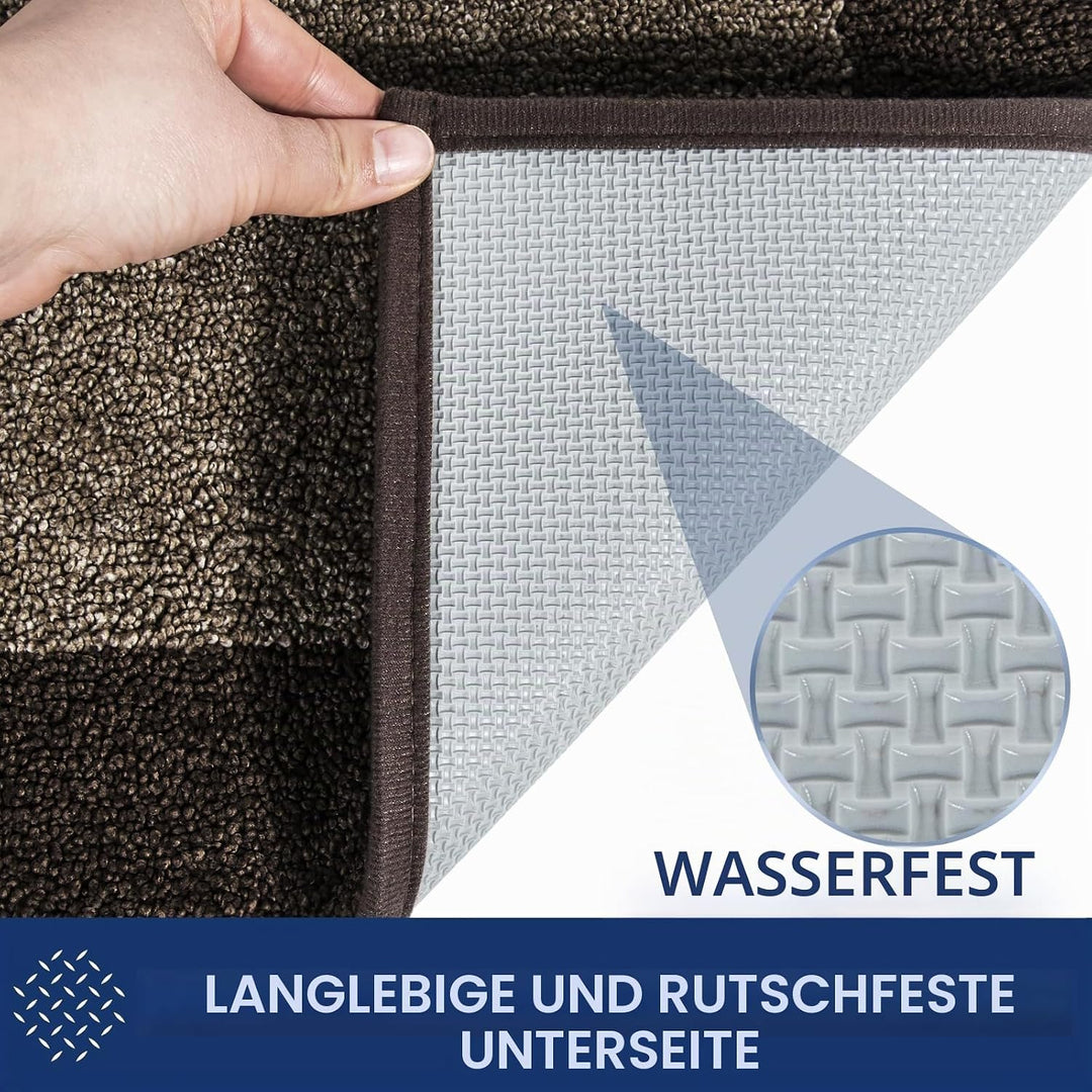 FCSDETAIL Schmutzfangmatte Innen 50 x 80 cm, rutschfeste Fussmatte, waschbar Sauberlaufmatte, absorb