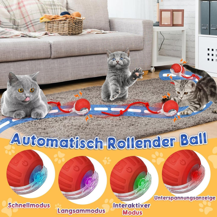 Interaktives Katzenspielzeug Spielzeug, Elektrisch Katzenspielzeug Ball interaktives Spielzeug mit S
