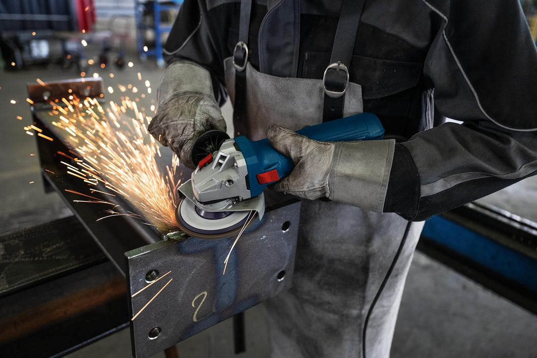 Bosch Professional Winkelschleifer GWS 12-125 (Scheiben-Ø: 125mm, Leistung 1200 W, Wiederanlaufschut