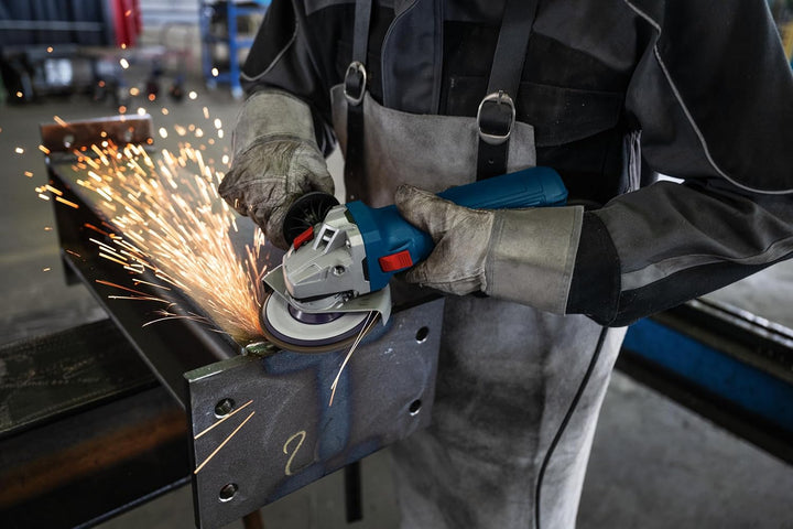 Bosch Professional Winkelschleifer GWS 12-125 (Scheiben-Ø: 125mm, Leistung 1200 W, Wiederanlaufschut