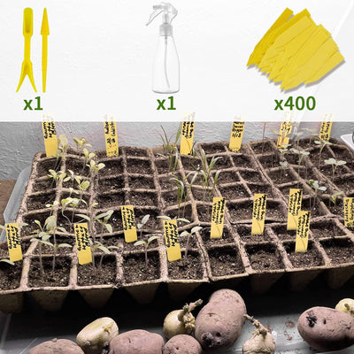 SYITCUN 400X Anzuchttöpfe 4,5x4,5cm,40 Pack Biologisch Anzuchttöpfe für Pflanzen,Quadratische Anzuch