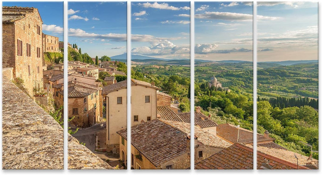 islandburner Bild auf Leinwand Landschaft Der Toskana Von Den Wänden Von Montepulciano Italien Geseh