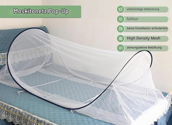 Gugxiom Foldable Mosquito Net, Moskitonetz Up for Single Bed, Portable Reise Moskitonetz, Mosquito N