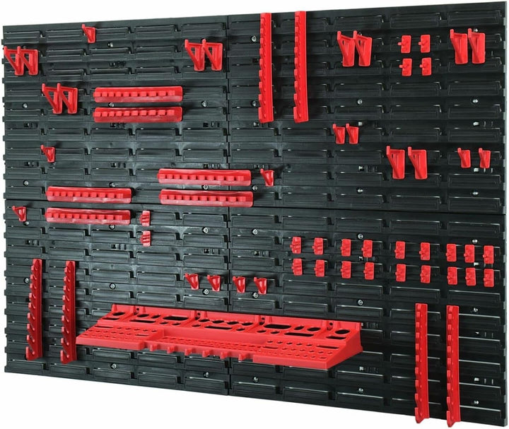 65-tlg. Werkzeugwand Set 1152 x 780 mm Werkstattwand Werkstattregal Lochwand mit Werkzeughaltern für