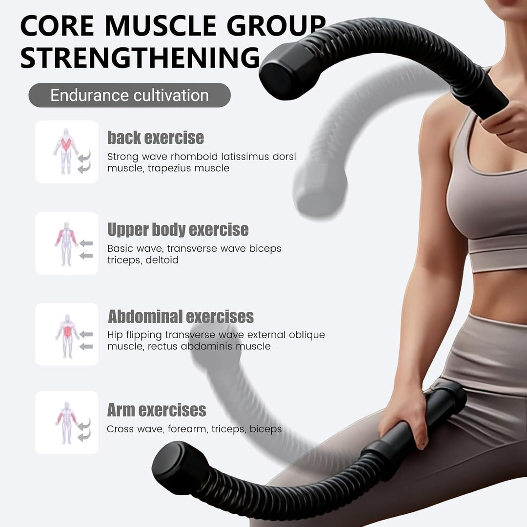 2 Stück Battle Ropes Ohne Seil, Battle Rope für Home Gym, Sportseil, Tragbares Fitness Equipment mit