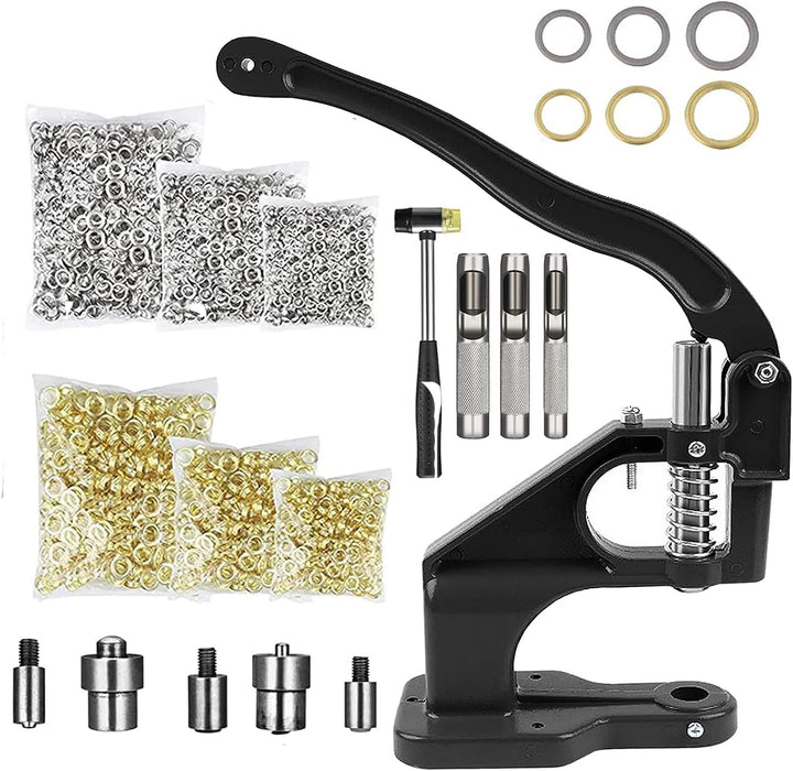 Handpresse Ösenmaschine, Profi Ösenstanzer Set, Ösenpresse Nietenpresse , Ösenstanze Ösenwerkzeug mi
