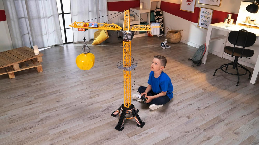 Dickie Toys - Mega Crane (120 cm) – extra grosser Spielkran für Kinder von 3 - 5 Jahren, mit Fernbed