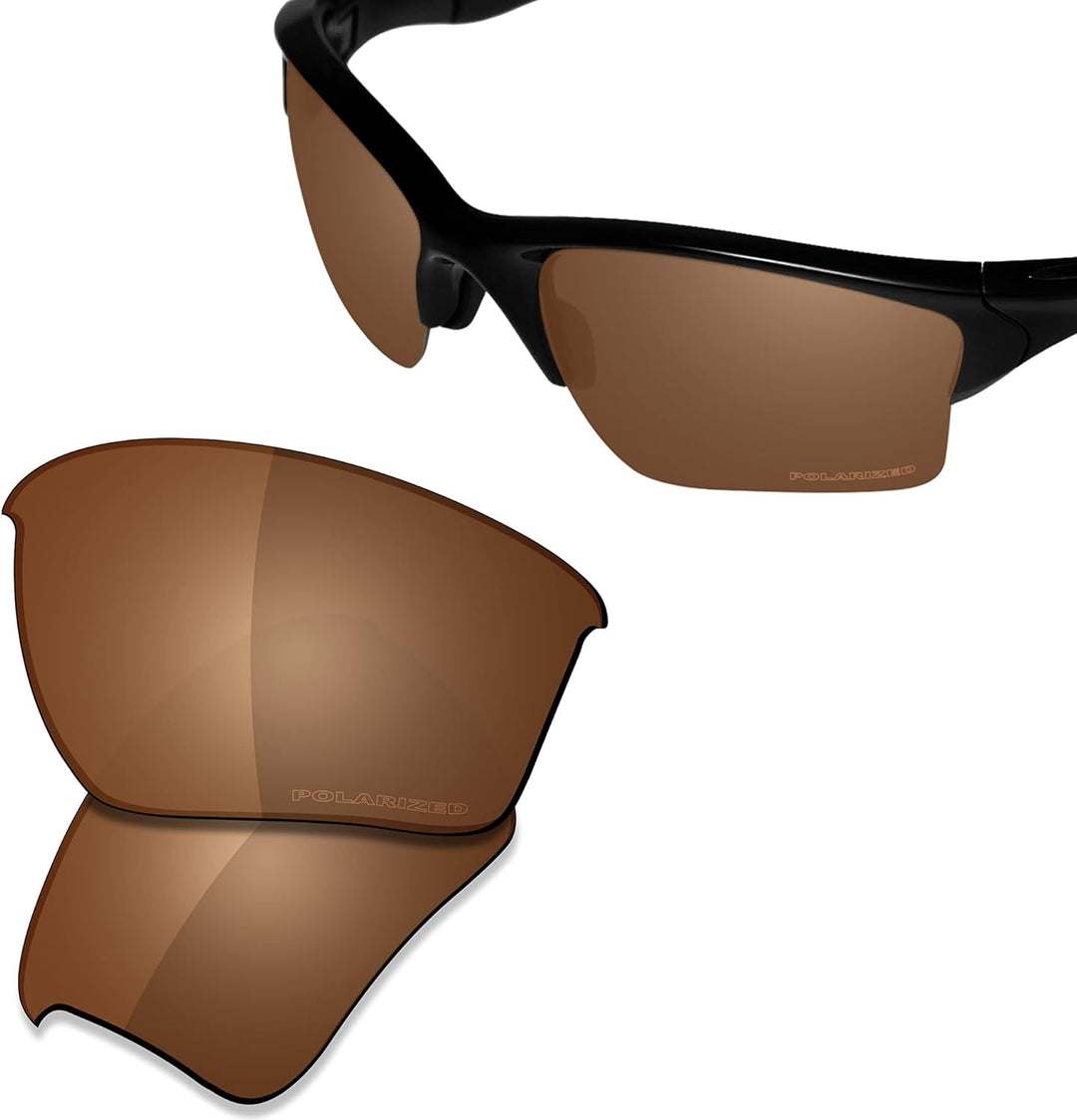 Saucer Premium-Ersatzgläser und Gummi-Kits für Oakley Half Jacket 2.0 XL High Defense - Amber Brown