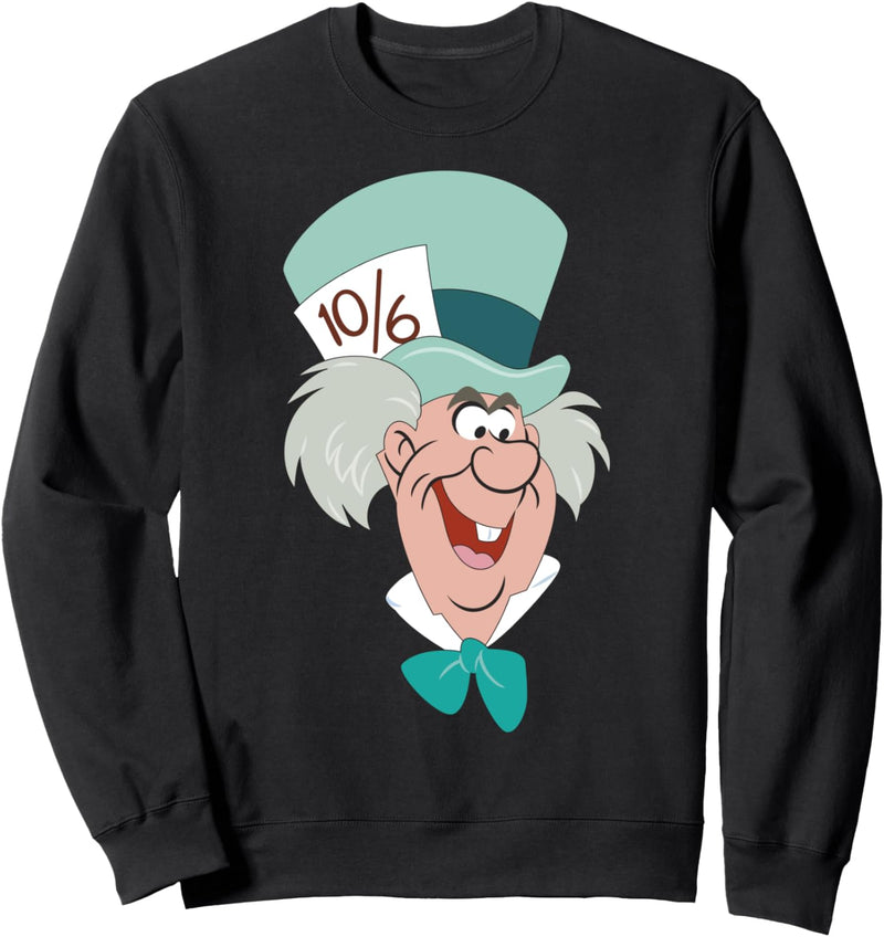 Disney Alice In Wonderland Mad Hatter Big Face Sweatshirt