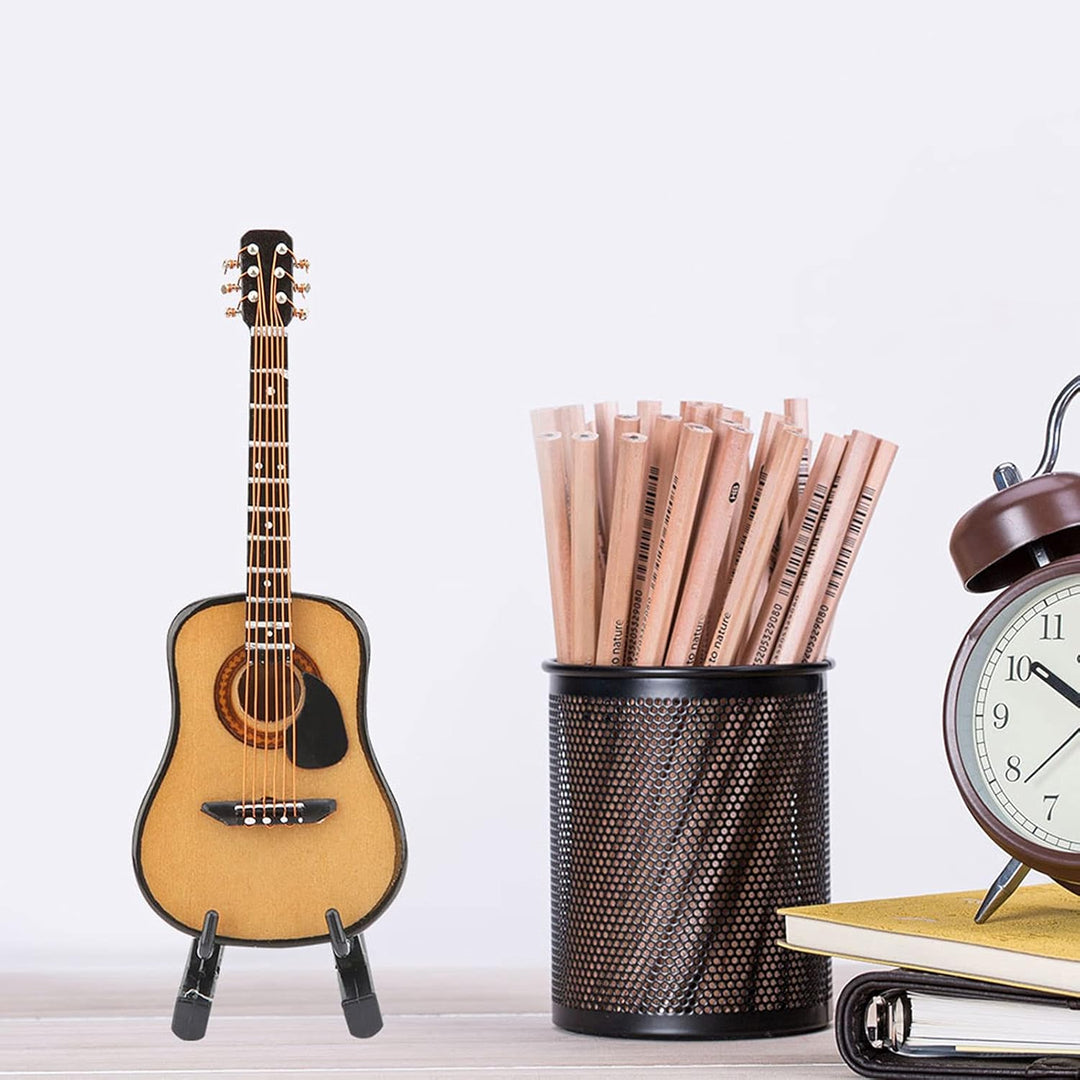 Miniatur-Gitarre, Modell Gitarre aus Holz, Oberflächenbehandlung, schön und langlebig, Dekoration fü