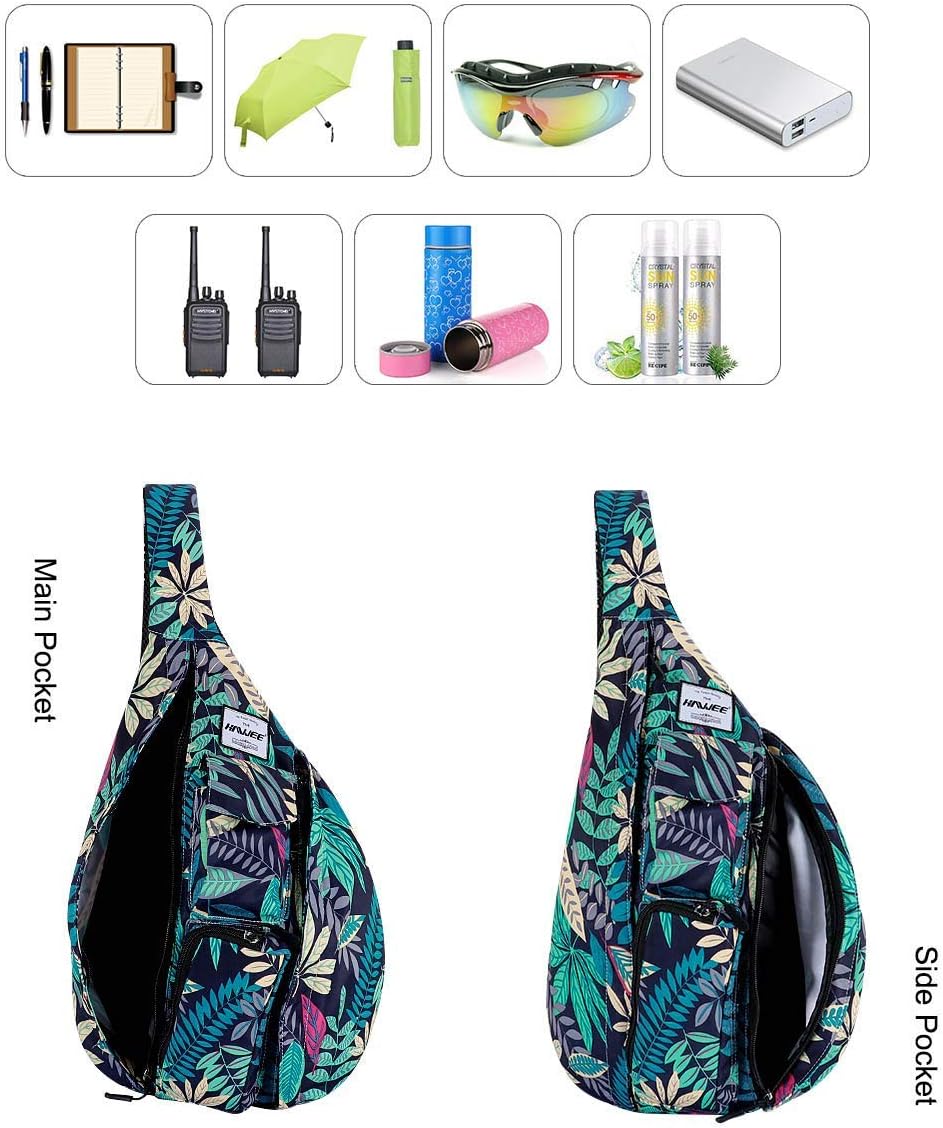 HAWEE Reise Brusttasche Sling Umhangetasche Rucksack Crossbody Schultertasche Daypack Casual für Män