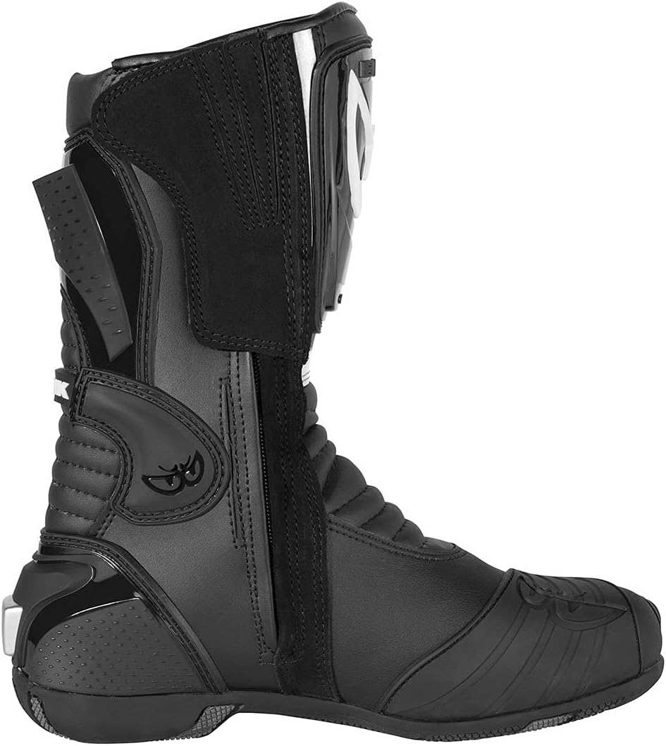 Berik Losail Motorradstiefel, schwarz/weiss, 41 41 EU Schwarz Weiss, 41 EU Schwarz Weiss