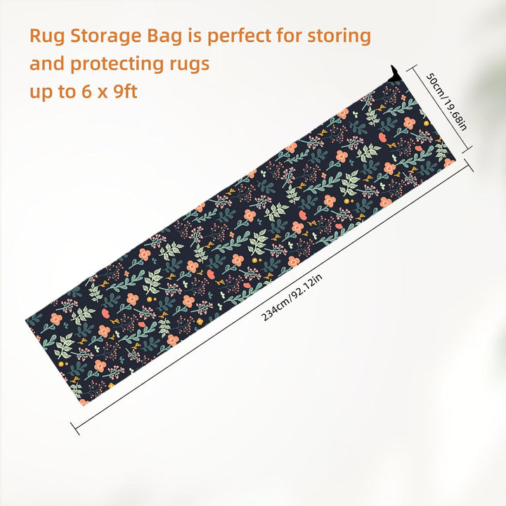 92 x 20 Zoll Blumen Polyester Jumbo Teppich Aufbewahrungstaschen Staubdichte Teppichschutztaschen Te