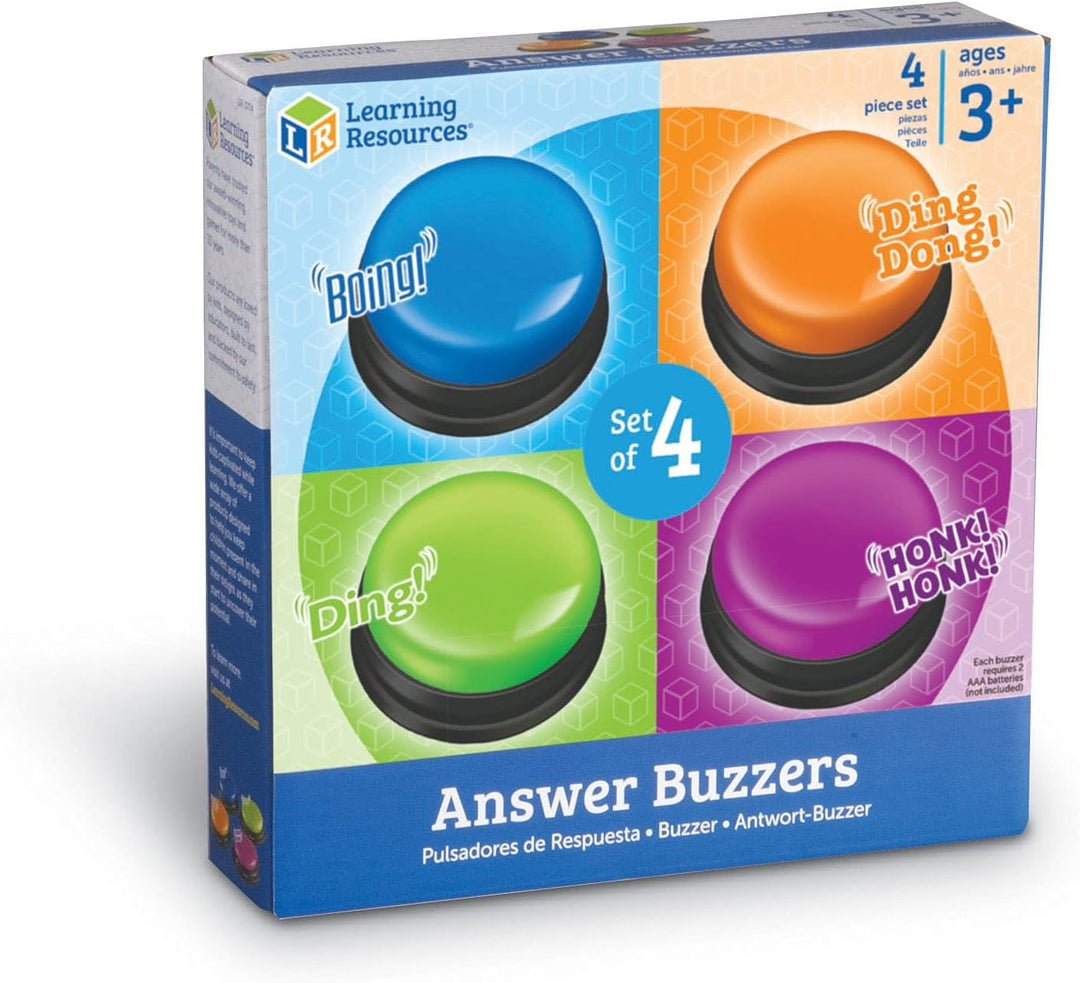 Learning Resources Original Antwort-Buzzer (4 Stück), 19.6 x 19.6 x 5.1 cm, Sortiert Satz von 4, Sat