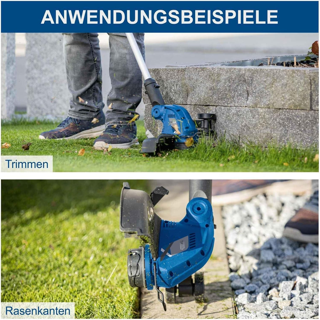 Scheppach Akku Rasentrimmer C-LT300-X | Schnittbreite 300mm | Höhenverstellung bis 270mm | Fadenläng