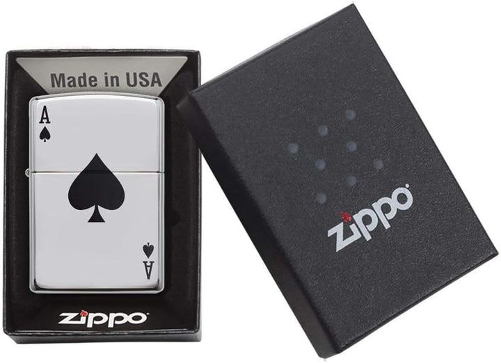 Zippo Ace Winddichtes Feuerzeug, Edelstahl, Silver, 10.2 x 8.9 x 5.1 cm