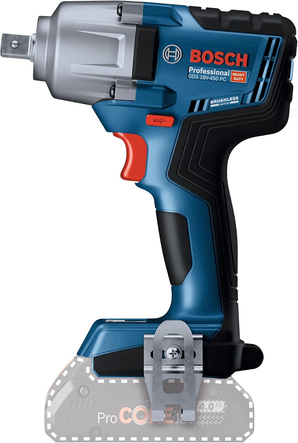 Bosch Professional 18V System Akku Drehschlagschrauber GDS 18V-450 PC (450 Nm Anziehmoment, 800 Nm L