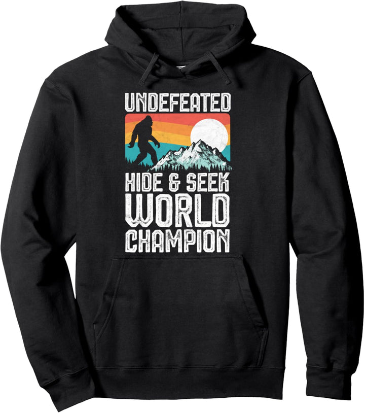 Undefeated Hide and Seek World Champion Mountains Bigfoot Pullover Hoodie