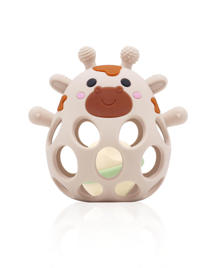 MuyPe Rassel Giraffe und Beissring für Babys (Beige), Beige