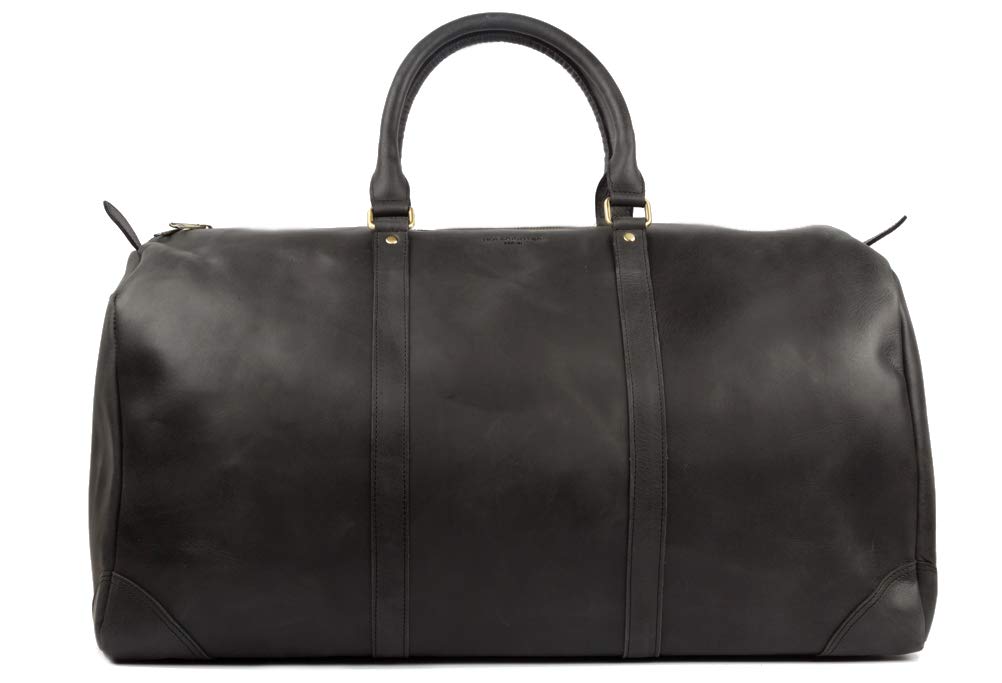 HOLZRICHTER Berlin No 8-2 (L) - Premium Weekender Reisetasche, Sporttasche & Handgepäck aus Leder -