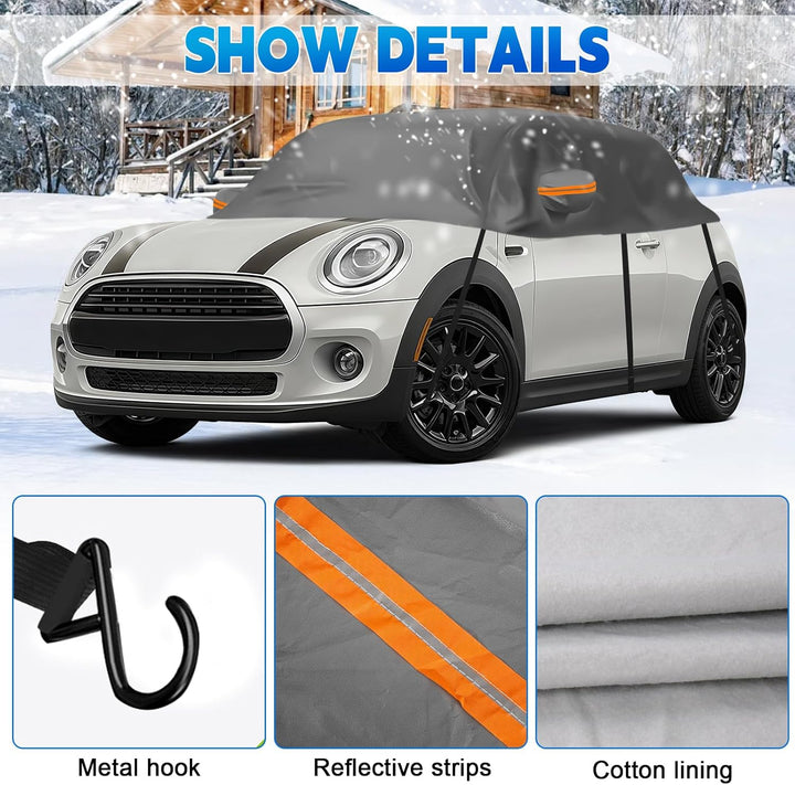 Autoabdeckung Wasserdicht Ersatz für Mini Cooper 3 Door 2000-2025, Sonnenfest Hälfte Autoabdeckung,