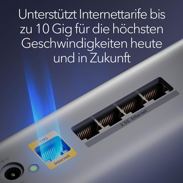 NETGEAR Orbi 870 Serie Tri-Band WiFi 7 Mesh-System (RBE872) – Router + 1 Satellit-Repeater, Sicherhe