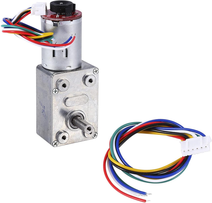 12 V DC Endlosschraubenmotor Reduziermotor mit Autoblocking Srong Encoder, Ausgangsachse 6 mm (10 RP