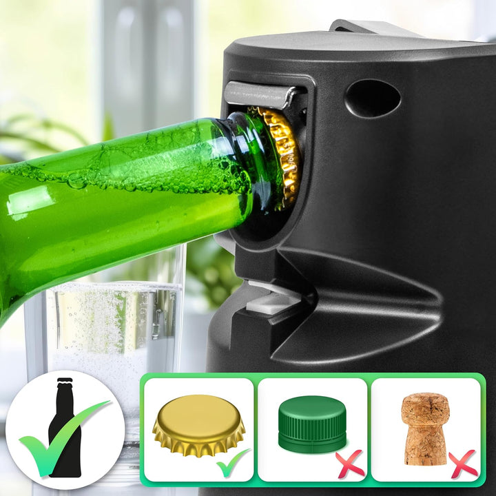 Duronic CO60 Dosenöffner, elektrischer Büchsenöffner für bis zu 600 ml Konservendosen, 3-in-1 automa