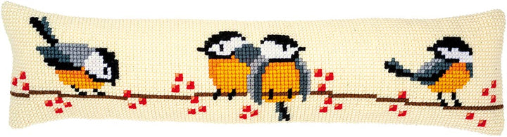 Vervaco PN-0187904 Zugluftstopper Kreuzstich Set vorgezeichnet, Baumwolle, Tomtits, 80x20cm