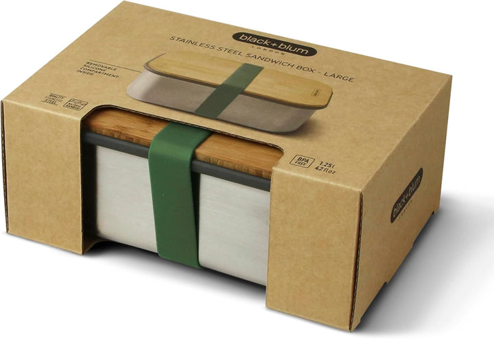 Edelstahl Sandwich 1250 ml Olive, 1250 ml Olive