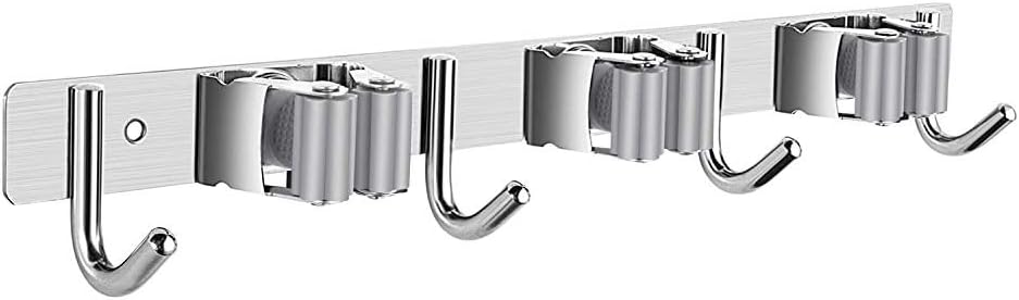 Copiel Mop Halter, Edelstahl Wandregal Besen montiert Storage Organizer Hochleistungswerkzeug Kleide