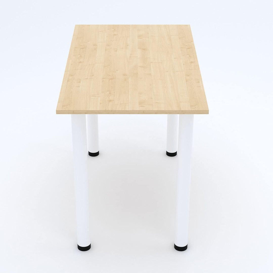 70x40 | Esszimmertisch - Esstisch - Tisch mit weissen Beinen - Küchentisch - Bürotisch | AHORN 70 x