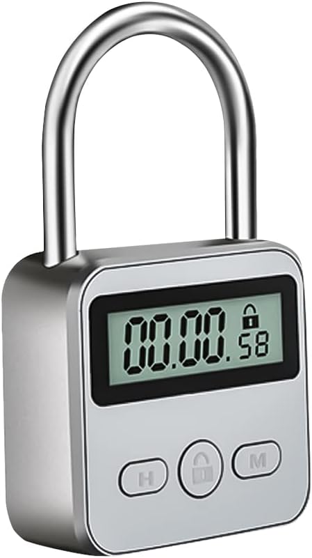 CJBIN Digitale Zeitschloss, Time Lock mit LCD-Display, Küchensafe Zeitschloss Wiederaufladbares USB