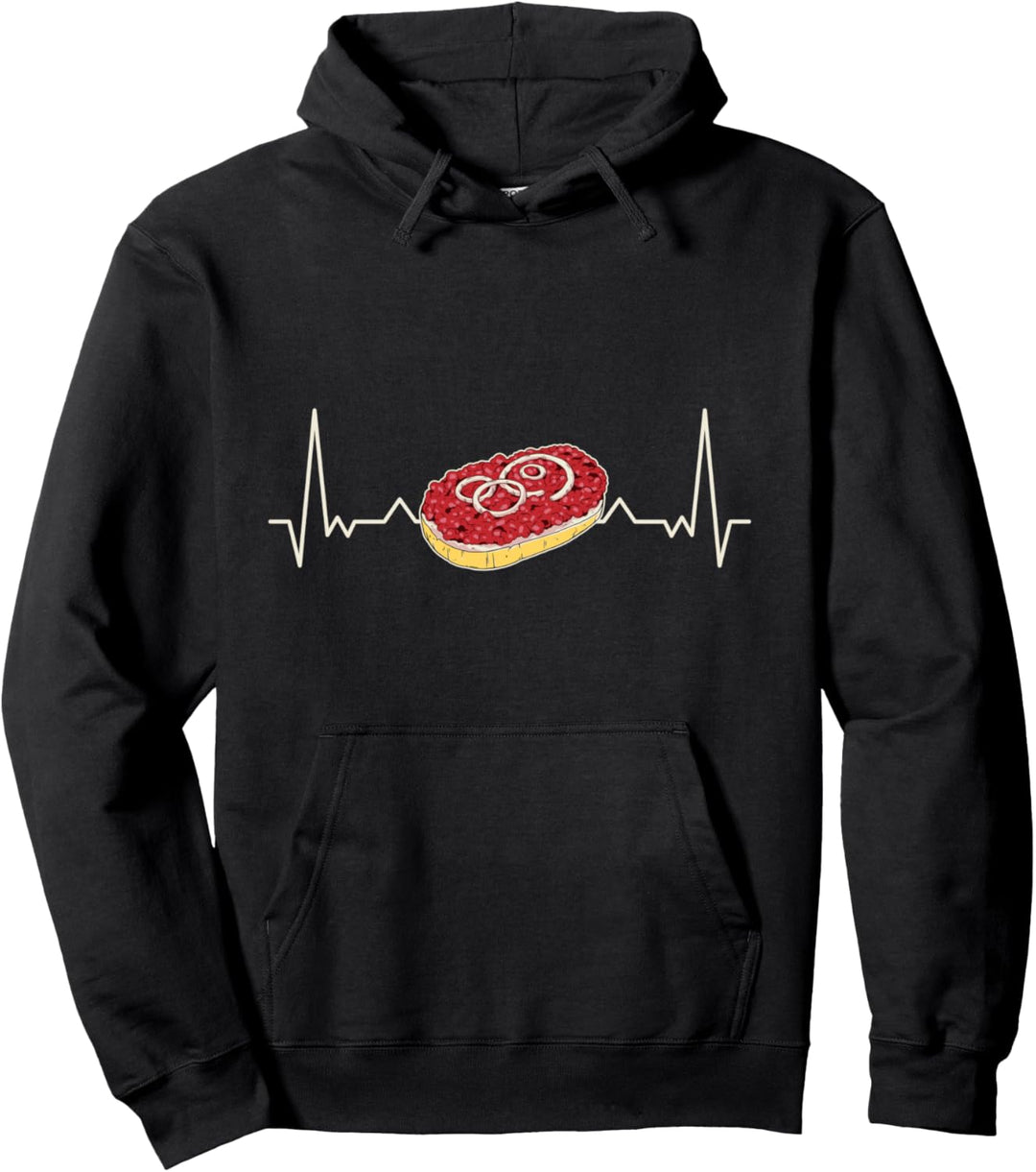 Mettbrötchen Herzschlag Mett Hackfleisch Hackepeter Pullover Hoodie