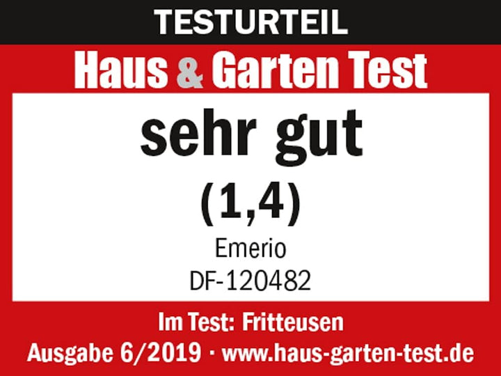Emerio 3.0L Öl-Fritteuse mit Kaltzonen Technologie, "sehr gut 1.4" getestet von Haus & Garten 06/201