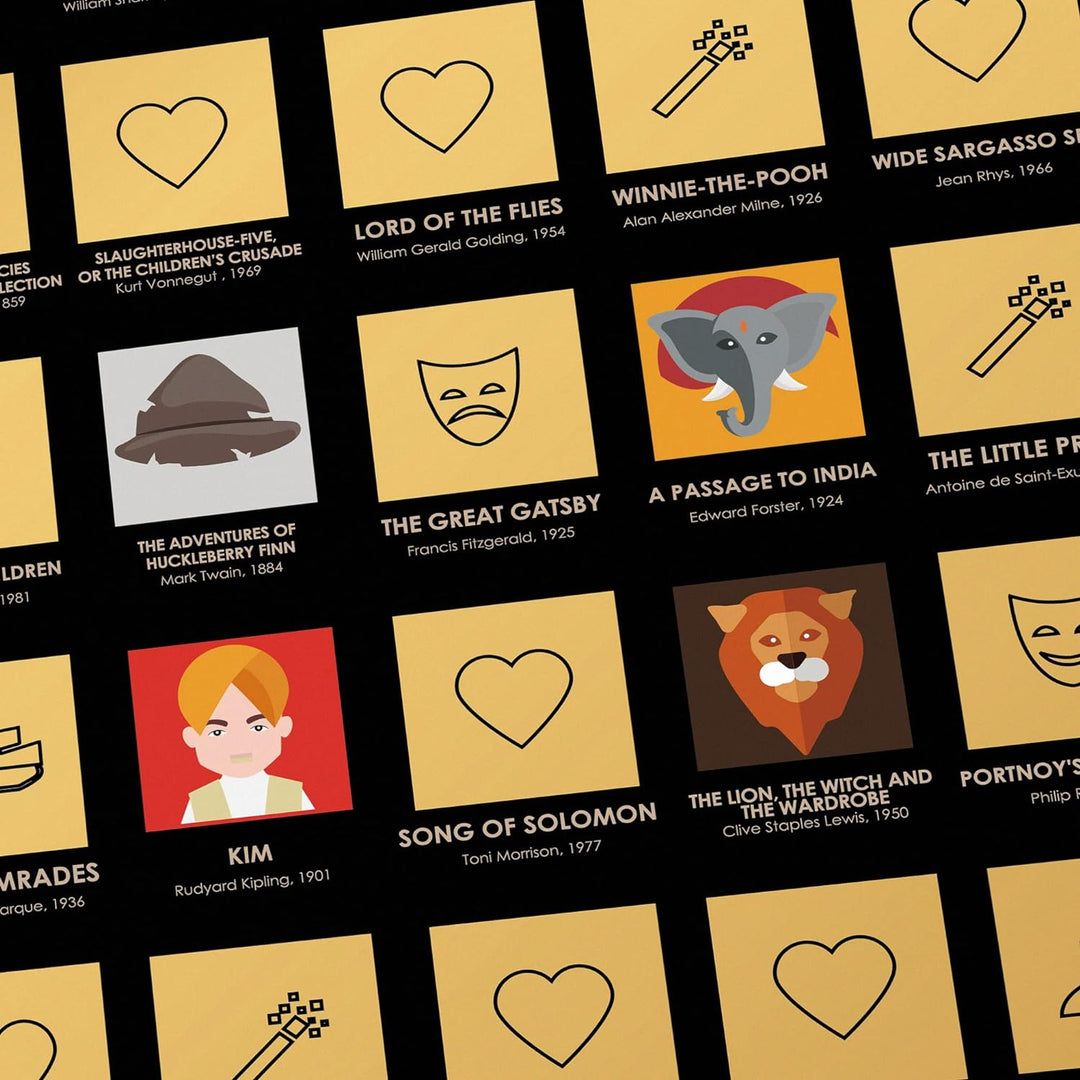 Divalis Bücher Bucket List - Bücher Eimer Liste - 100 Bücher die Man Gelesen Haben Muss - Rubbelpost