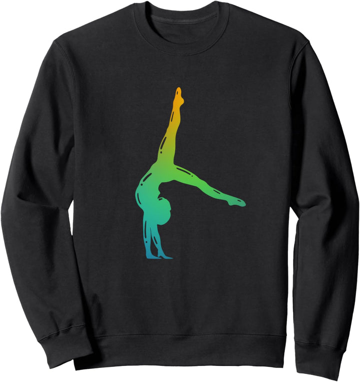 Turnen farbenfrohe Turnerin Akrobatik Bodenturnen Sweatshirt